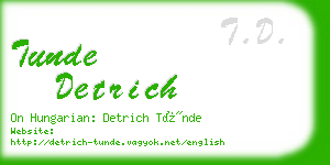 tunde detrich business card